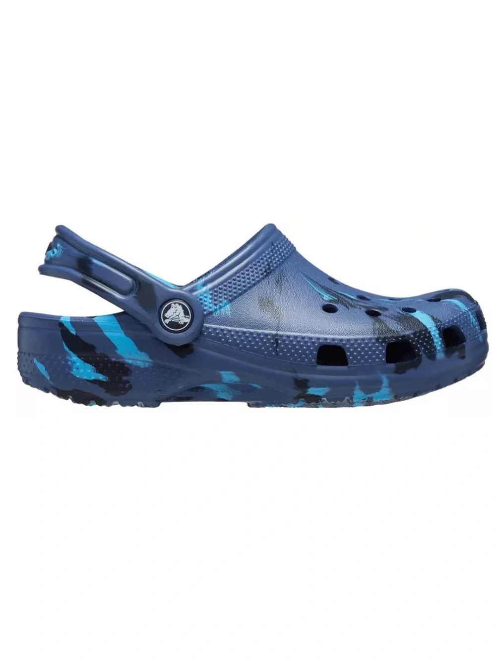 CROCS Kids Blue marbled Camouflage Clog Sandal - Comfortable Slip-On
